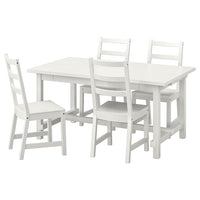 NORDVIKEN / NORDVIKEN - Table and 4 chairs, white/white, 152/223x95 cm - best price from Maltashopper.com 49305165