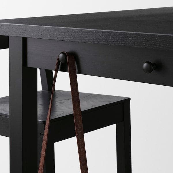Ikea NORDVIKEN / NORDVIKEN Table and 4 bar stools - black/black ,