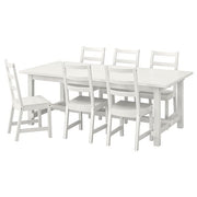 Ikea NORDVIKEN / NORDVIKEN Table and 6 chairs - white/white 210/289x105 cm , 210/289x105 cm