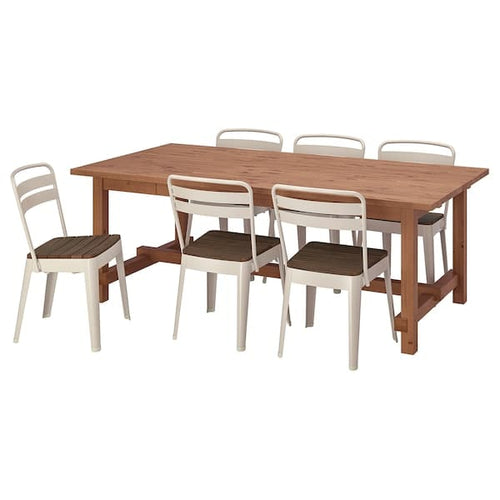 NORDVIKEN / NORRMANSÖ - Table and 6 Chairs , 210/289x105 cm