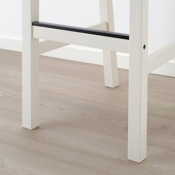 NORDVIKEN - Bar stool with backrest, white, 75 cm - best price from Maltashopper.com 60369113