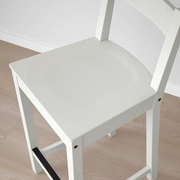 Ikea NORDVIKEN - Bar stool with backrest, white, 62 cm