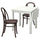 NORDVIKEN / SKOGSBO table and 2 chairs, white/dark brown, 104x40 cm