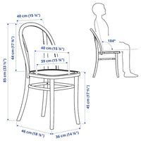 NORDVIKEN / SKOGSBO - Table and 2 chairs, white/dark brown, 74/104 cm - best price from Maltashopper.com 69528202
