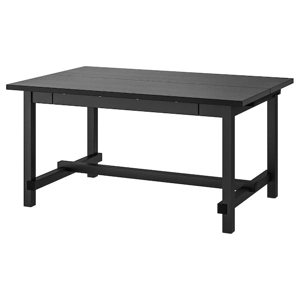 NORDVIKEN - Extendable table, black, 152/223x95 cm