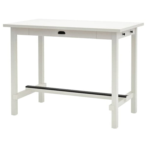 NORDVIKEN - Bar table, white, 140x80x105 cm