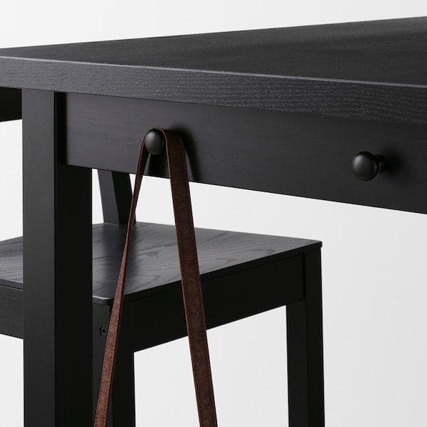 NORDVIKEN Bar table - black 140x80x105 cm , - best price from Maltashopper.com 00368814