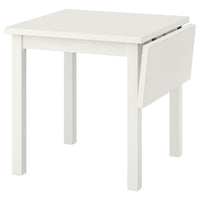 NORDVIKEN - Drop-leaf table, white, 74/104x74 cm - best price from Maltashopper.com 50368717