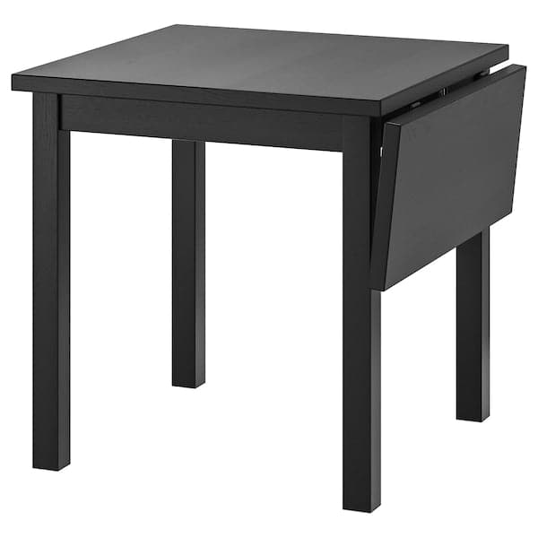 Ikea NORDVIKEN - Drop-leaf table, black, 74/104x74 cm