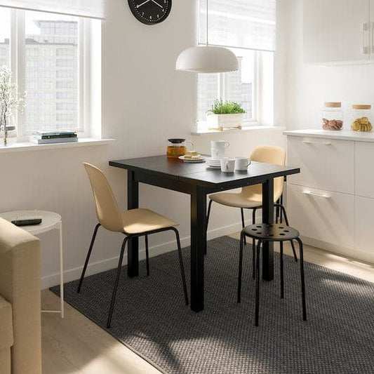 Ikea NORDVIKEN - Drop-leaf table, black, 74/104x74 cm