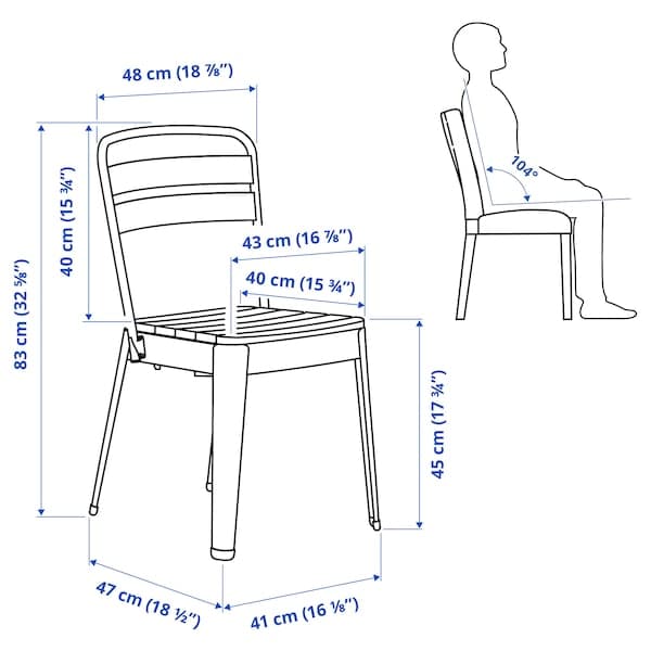 Ikea NORRMANSÖ - Chair, outdoor, in/outdoor beige/acacia