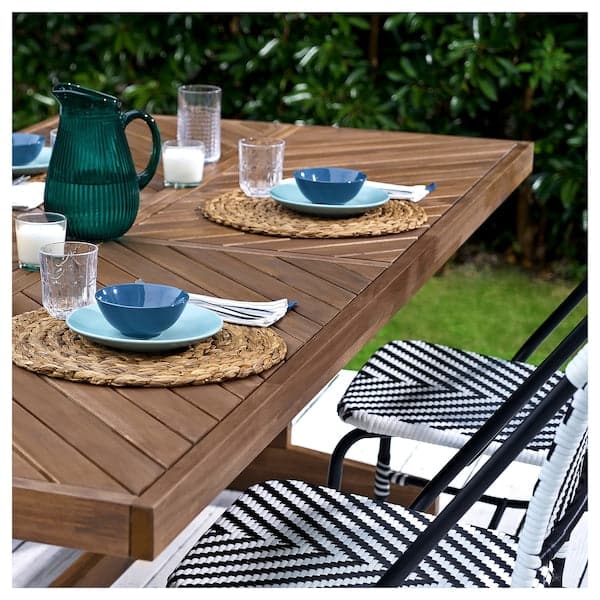 Ikea NORRMANSÖ - Table, outdoor, acacia, 220x100 cm