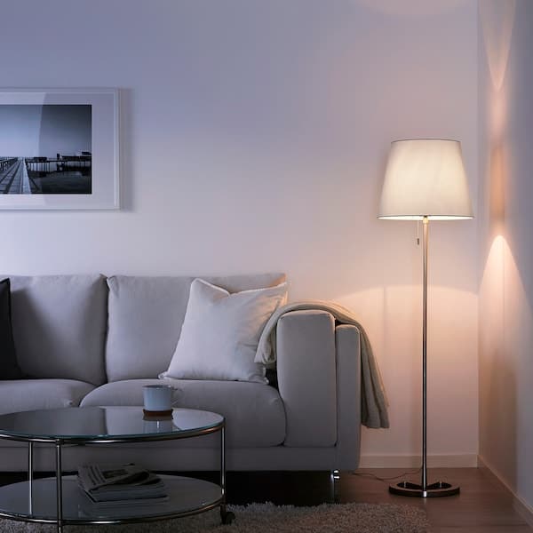 Ikea NYFORS Floor lamp - white nickel ,