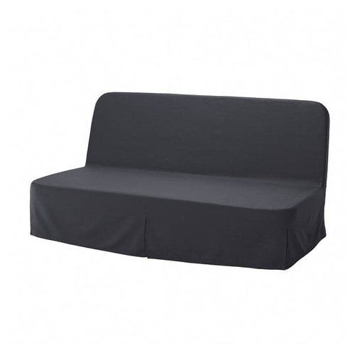 NYHAMN - 3-seater sofa bed, with Naggen/dark grey sprung mattress ,