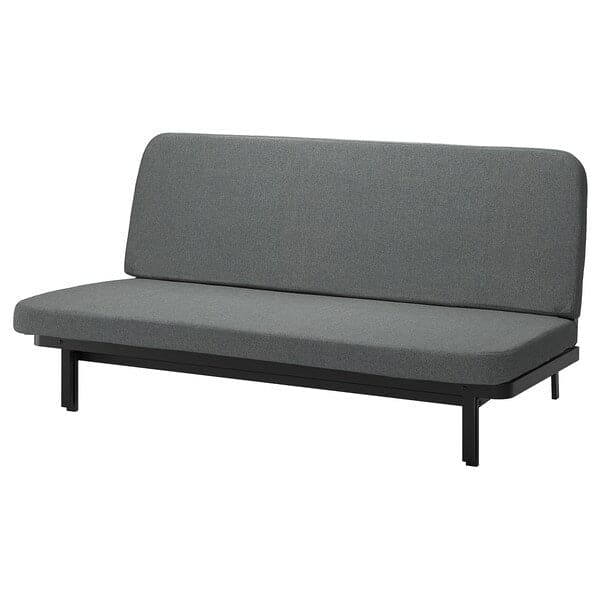 NYHAMN - 3-seater sofa bed, with sprung mattress/Skartofta black/light grey , - best price from Maltashopper.com 49516974