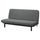 NYHAMN - 3-seater sofa bed, with foam mattress/Skartofta black/light grey ,