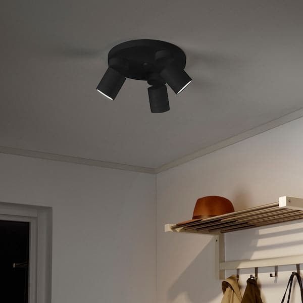 NYMÅNE 3-light ceiling filler - anthracite , - best price from Maltashopper.com 90415081