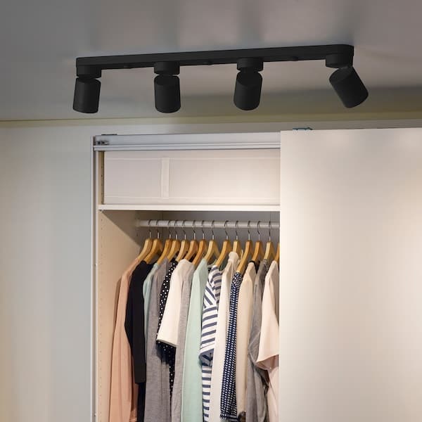 NYMÅNE 4-light ceiling light - anthracite , - best price from Maltashopper.com 80415086