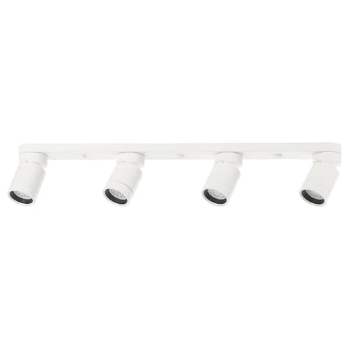 NYMÅNE ceiling spotlight with 4 spots, white, 73x7 cm