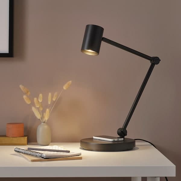 Ikea NYMÅNE Wireless work lamp/charging - anthracite ,
