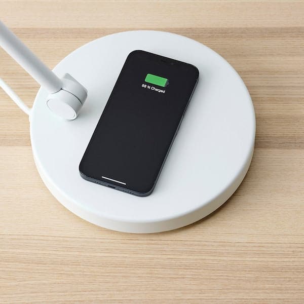 Ikea NYMÅNE Wireless work/charging lamp - white ,