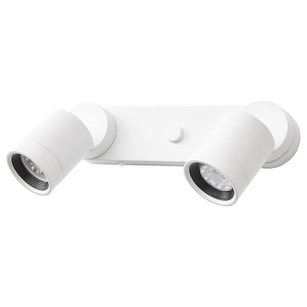 NYMÅNE - Wall lamp double, wired-in, white - best price from Maltashopper.com 00428993