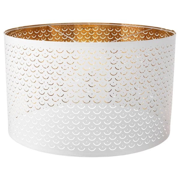 NYMÖ - Lamp shade, white/brass-colour, 59 cm