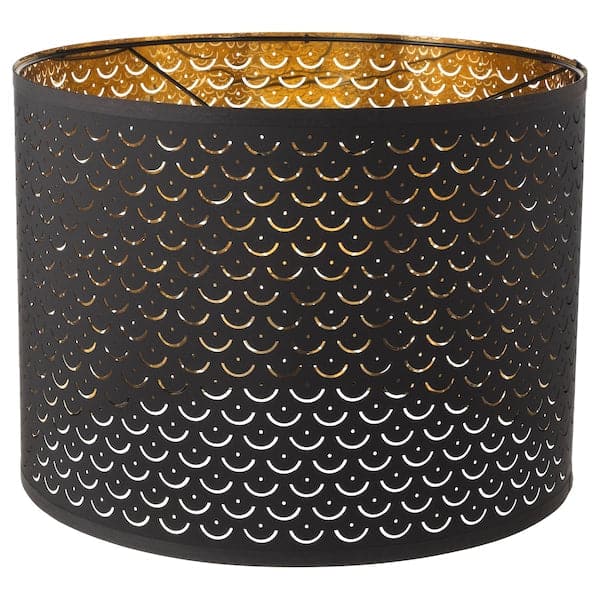 NYMÖ - Lamp shade, black/brass-colour, 44 cm - best price from Maltashopper.com 00377210