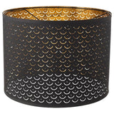 NYMÖ lamp shade, black/brass-colour, 44 cm