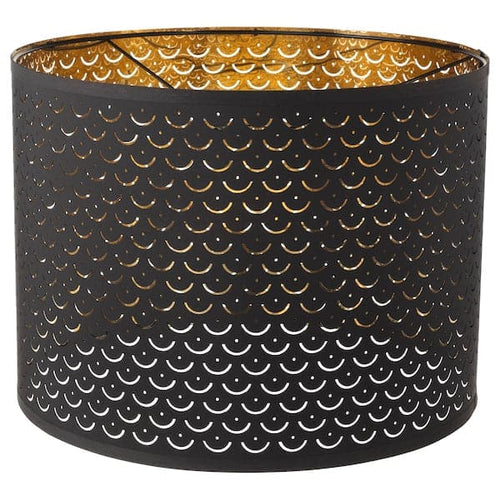 NYMÖ - NYMÖ Lamp shade, black/brass-colour, 44 cm