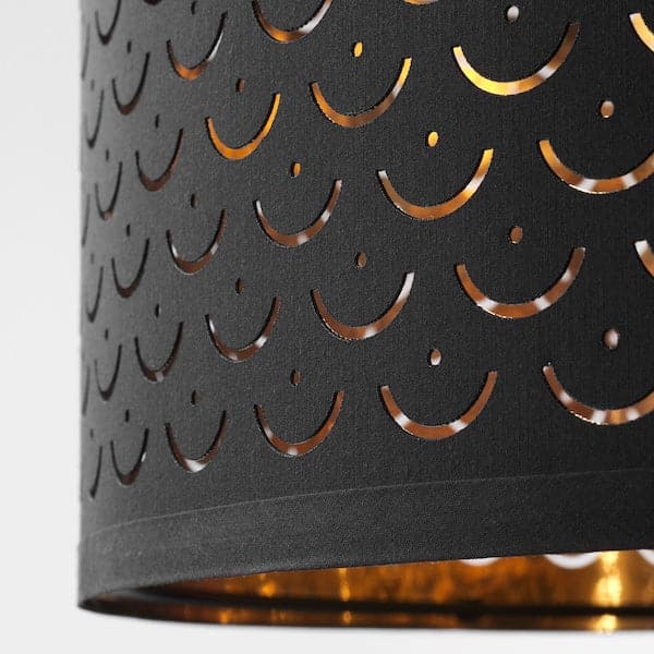 Ikea NYMÖ - Lamp shade, black/brass-colour, 44 cm