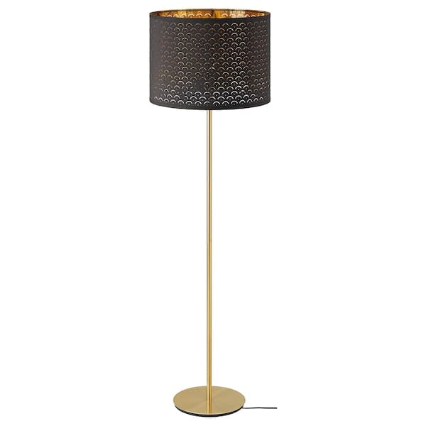 NYMÖ / SKAFTET Floor lamp - brass/brass black