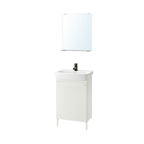 NYSJÖN / BJÖRKÅN Bathroom furniture set, 5 pieces - white/Miscel Saljen 54x40x98 cm , 54x40x98 cm