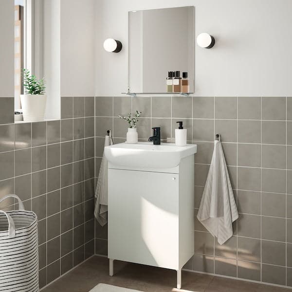 NYSJÖN / BJÖRKÅN Bathroom furniture set, 5 pieces - white/Miscel Saljen 54x40x98 cm , 54x40x98 cm - best price from Maltashopper.com 39415876