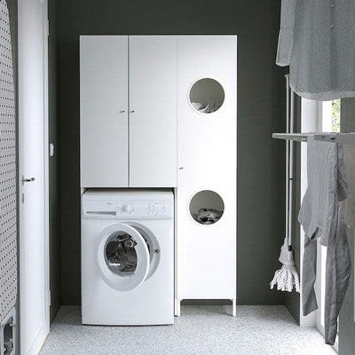 NYSJÖN - Storage combination for laundry, white, 105x32x190 cm - best price from Maltashopper.com 09415953