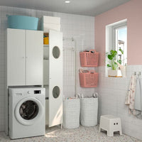 NYSJÖN - Laundry cabinet, white, 40x190 cm - best price from Maltashopper.com 40496471