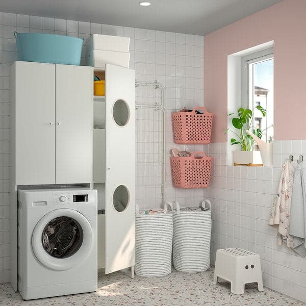 NYSJÖN - Laundry cabinet, white, 40x190 cm - best price from Maltashopper.com 40496471