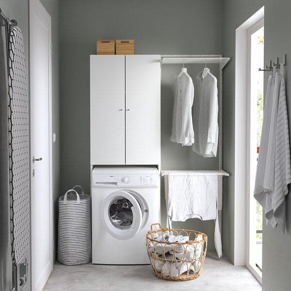 Ikea NYSJÖN - Cabinet for washing machine, white, 65x190 cm