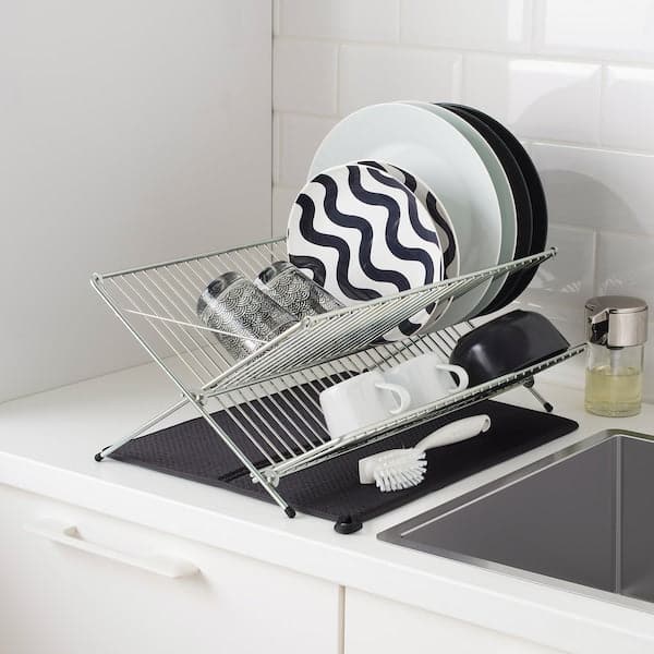 LILLHAVET Multifunctional dish rack, anthracite - IKEA