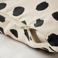 ODDNY - Cushion cover, off-white/dot pattern black, 50x50 cm - best price from Maltashopper.com 40523827