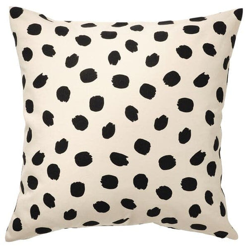 ODDNY - Cushion cover, off-white/dot pattern black, 50x50 cm