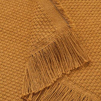 ODDRUN - Plaid, dark brown ochre, 130x170 cm , - best price from Maltashopper.com 00456575