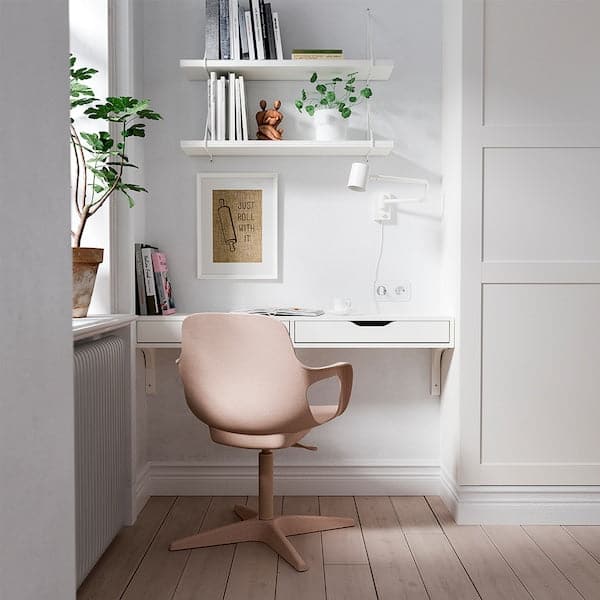 ODGER - Swivel chair, white/beige - best price from Maltashopper.com 70308685