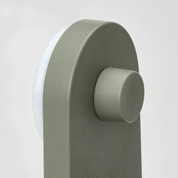 ÖBONÄS - Triple hook with suction cup, grey-green, 7x11 cm - best price from Maltashopper.com 60515586