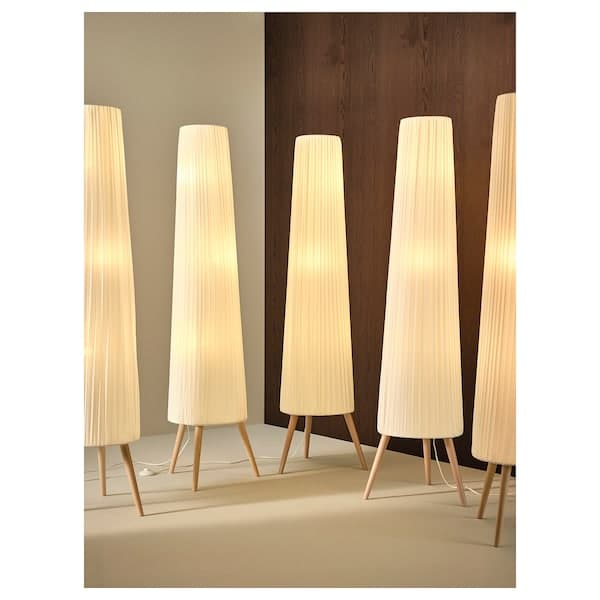 ÖKENSAND - Floor lamp, beech/white , - best price from Maltashopper.com 00541526