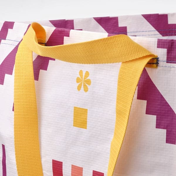 ÖMSESIDIG - Carrier bag, stripe pattern lilac
