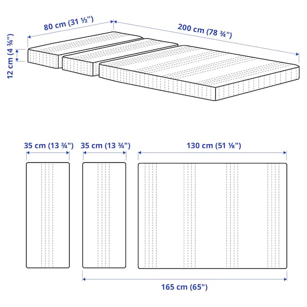 ÖMSINT Spring mattress insacch bed allun 80x200 cm , 80x200 cm - Premium Beds & Accessories from Ikea - Just €194.99! Shop now at Maltashopper.com