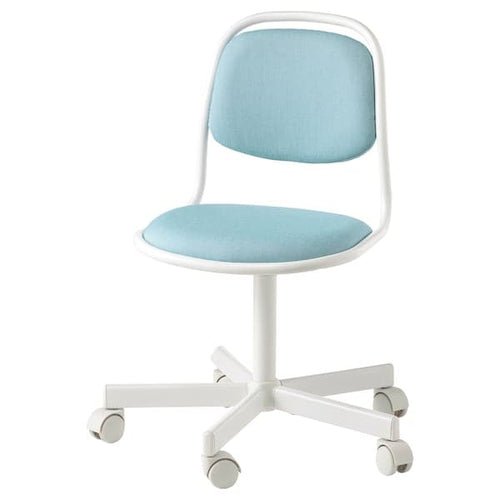 ÖRFJÄLL Children's Desk Chair - White/Vissle Blue/Green ,