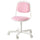 ÖRFJÄLL Children's Desk Chair - White/Pink Vissle ,
