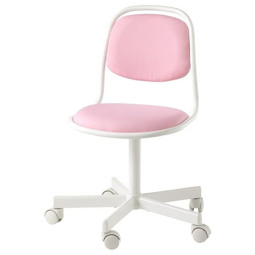 ÖRFJÄLL Children's Desk Chair - White/Pink Vissle ,